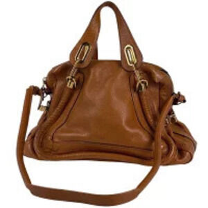 Chloe Paraty 2way Shoulder Bag Leather Brown